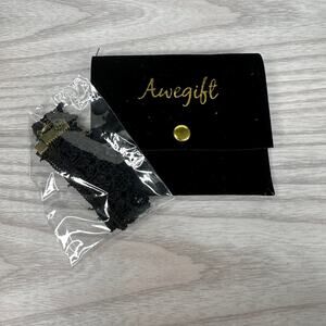 Awegift Black Floral Lace Choker Necklace Adjustable Lightweight Lobster Clasp